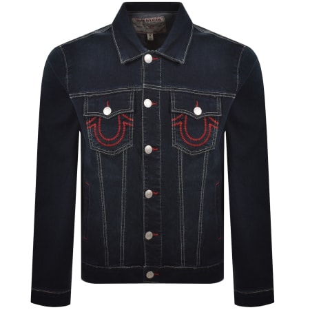 True Religion Ladder Stitch Denim Jacket Blue | Mainline Menswear us